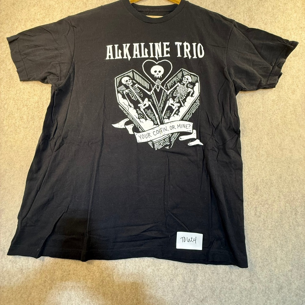 Alkaline Trio Your Coffin Or Mine Band T-Shirt Men Black Punk Rock Tee Short Slv